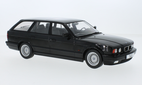 BMW 5er (E34) Touring 1991 Zwart Metallic - 1:18